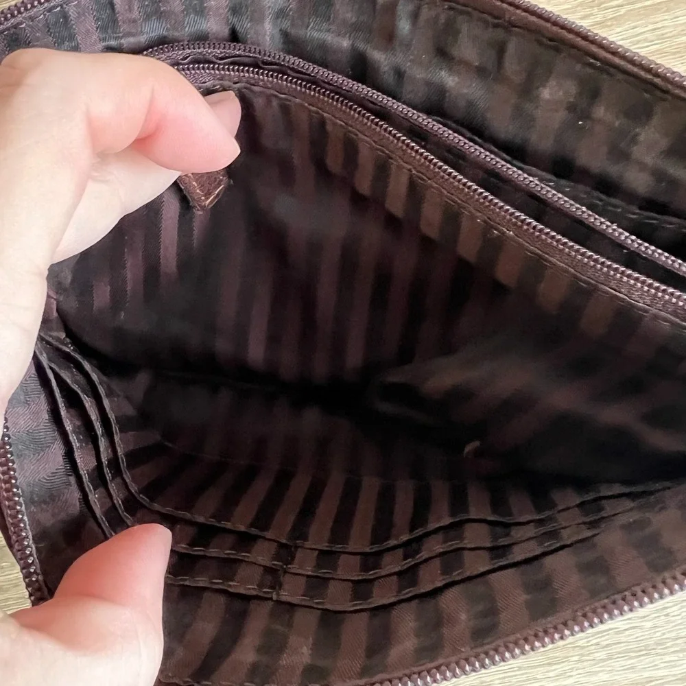 Jack Georges Leather Wallet/Credit Card Zippered Pouch Quiet Luxury Classic